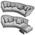 Stylish Minotti Seymour Curved Sofa 3D model small image 7