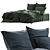 Linen Bedding Set in Two Colors 3D model small image 2