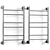 Electric Towel Warmer Chrome 2850x500 3D model small image 2