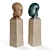 Egyptian Head Sculpture in Metal & Marble 3D model small image 4