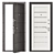 Bravo 14 Metal Door with Mirror Inserts 3D model small image 2