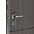 Bravo 14 Metal Door with Mirror Inserts 3D model small image 4