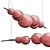 Brass Blown Glass Chandelier 3D model small image 2