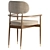 Sleek Modern Hopper Dining Chair 3D model small image 2