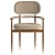 Sleek Modern Hopper Dining Chair 3D model small image 3