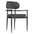 Sleek Modern Hopper Dining Chair 3D model small image 4
