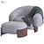  Betty Fabric Armchair and Footstool 3D model small image 7