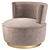 Luxury Velvet Swivel Armchair | 3 Colors 3D model small image 1