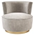 Luxury Velvet Swivel Armchair | 3 Colors 3D model small image 2