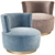 Luxury Velvet Swivel Armchair | 3 Colors 3D model small image 3