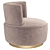 Luxury Velvet Swivel Armchair | 3 Colors 3D model small image 4