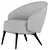 Elegant HELEN Armchair in Coral 3D model small image 3