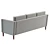 Hana Upholstered Sofa, Real Size 3D model small image 4