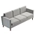 Hana Upholstered Sofa, Real Size 3D model small image 5