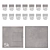 Concrete Porcelain Tile Bundle: Gray/Light Gray 3D model small image 2