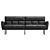 Vegan Leather Furniture Set 3D model small image 2