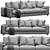 Modern Designer Sofa Furniture 3D model small image 1