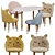 Kids Oval Table Chair Set 3D model small image 1