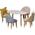 Kids Oval Table Chair Set 3D model small image 2
