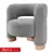 Soft Wool Chair Pecola 3D model small image 9