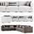 Maddox Slim-Arm L-Sectional Sofa 3D model small image 2