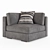 Maddox Slim-Arm L-Sectional Sofa 3D model small image 4