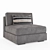 Maddox Slim-Arm L-Sectional Sofa 3D model small image 5