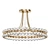 Contemporary Clover Semi Flush Light 3D model small image 1