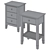 Modern Chic Oak Bedside Table 3D model small image 6
