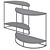Elegant Alisma Console Actona 3D model small image 5