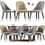 Modern Dining Table Chair Set 3D model small image 1