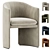Contemporary Dining Chair Scandinavian Design 3D model small image 1