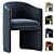 Contemporary Dining Chair Scandinavian Design 3D model small image 3