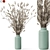 Elegant Floral Arrangement Sculpture 3D model small image 1