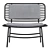 Modern Metal Garden Chair "Roric 3D model small image 2
