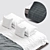 Crisp White Bedding Set 3D model small image 5