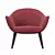 Poliform Mad Armchair with 3 Upholstery Options 3D model small image 3