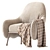 Corolla 272 White Armchair: Modern Elegance 3D model small image 2