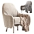 Corolla 272 White Armchair: Modern Elegance 3D model small image 6