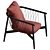 Modern Crosshatch Chair: Sleek Design 3D model small image 4