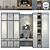 Childroom Wardrobe Set, Customizable Furniture 3D model small image 2