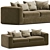 Velvet Big Bubble Sofa 3D model small image 1