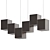 Sleek Black Linear Pendant Light 3D model small image 3