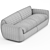 Luxurious Velvet Sofa with Removable Cover 3D model small image 3