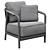 Modern Crono Flexform Seating 3D model small image 5