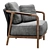 Modern Crono Flexform Seating 3D model small image 6