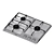 SK Magic Gas Cooktop Trio 3D model small image 1