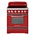 Retro Induction Range: Modern Cooking 3D model small image 2