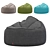 Mini Mammoth Pouf Wool Gray 3D model small image 1