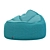 Mini Mammoth Pouf Wool Gray 3D model small image 2